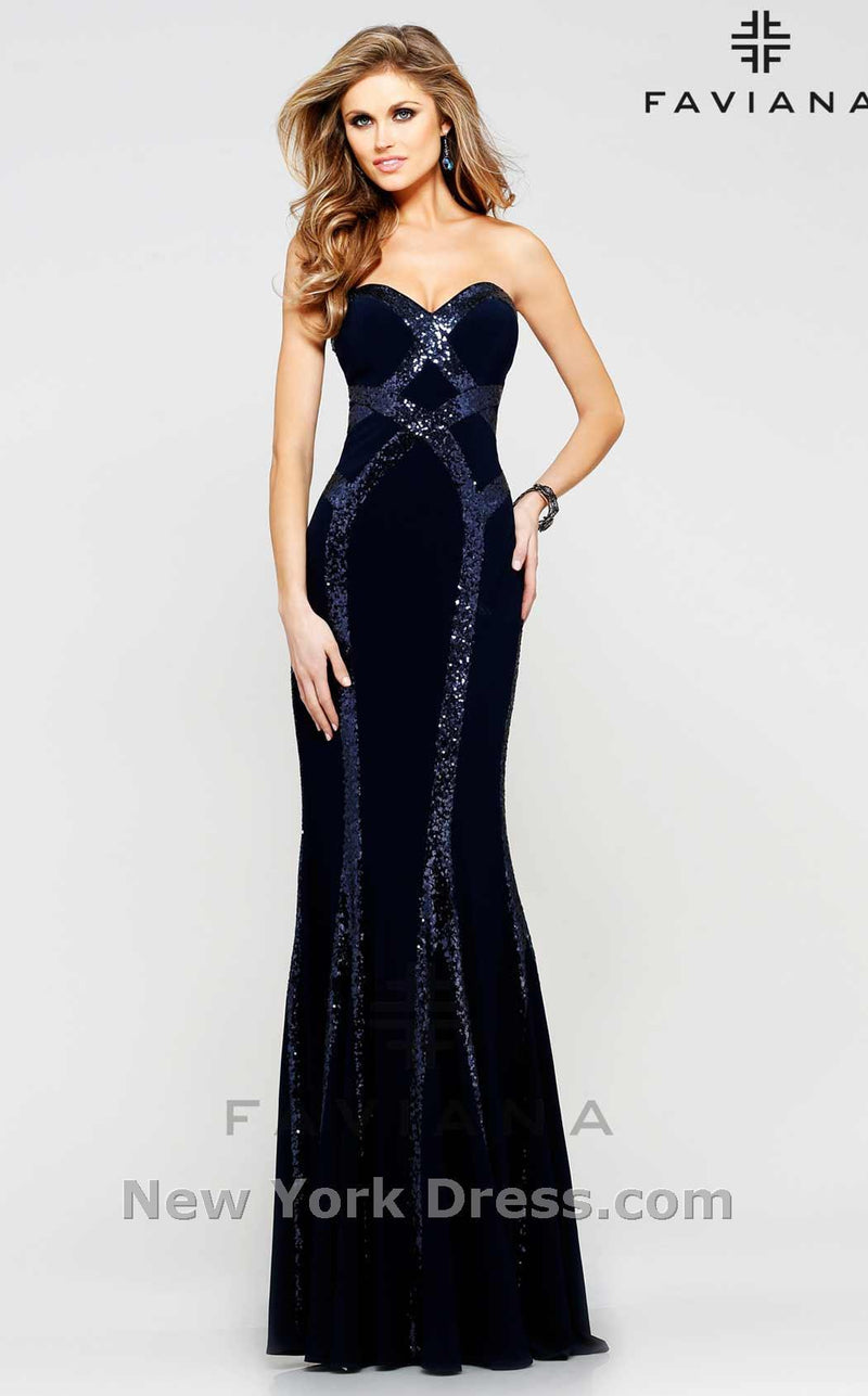 Faviana 7582 Navy/Navy