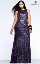 1 of 5 Faviana 9357 Purple/Black