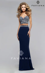 6 of 6 Faviana S7524 Navy