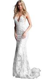 7 of 19 Jovani 60283 White