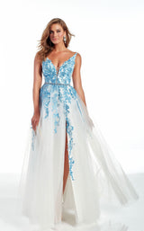 1 of 8 Alyce 60891 Azure-Blue-Diamond-White