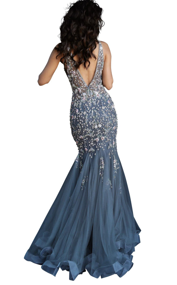 Jovani 61040 Charcoal-Multi