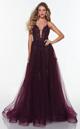 1 of 3 Alyce 61263 Dress Black-Plum