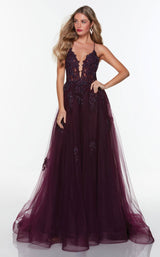 2 of 3 Alyce 61263 Dress Black-Plum