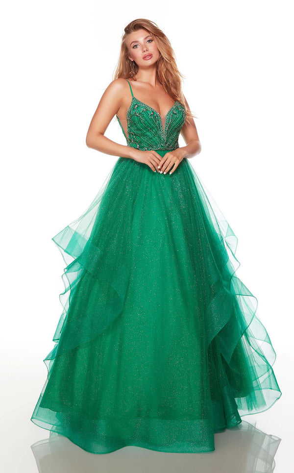 Alyce 61326 Emerald-Silver