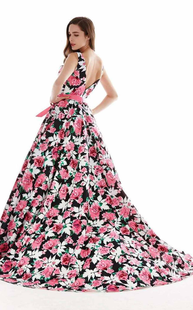 Angela and Alison 62046 Black Floral