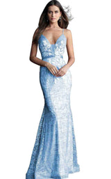 2 of 22 Jovani 62517 Light Blue