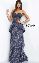 1 of 2 Jovani 62747 Charcoal