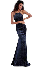 1 of 20 Jovani 62806 Black/Blue