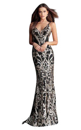 1 of 4 Jovani 63350 Black/Gold