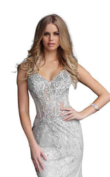 3 of 4 Jovani 63673 Silver