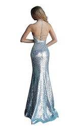 2 of 4 Jovani 64182 Blue-Nude