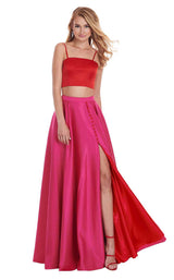 1 of 12 Rachel Allan 6422 Red/Fuchsia