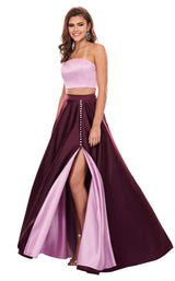 2 of 12 Rachel Allan 6422 Mauve-Black-Cherry