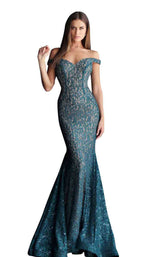 2 of 12 Jovani 64521 Peacock