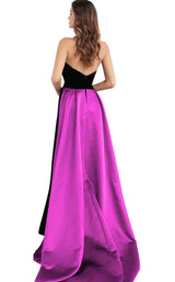 4 of 12 Jovani 64830 Black/Hot Pink