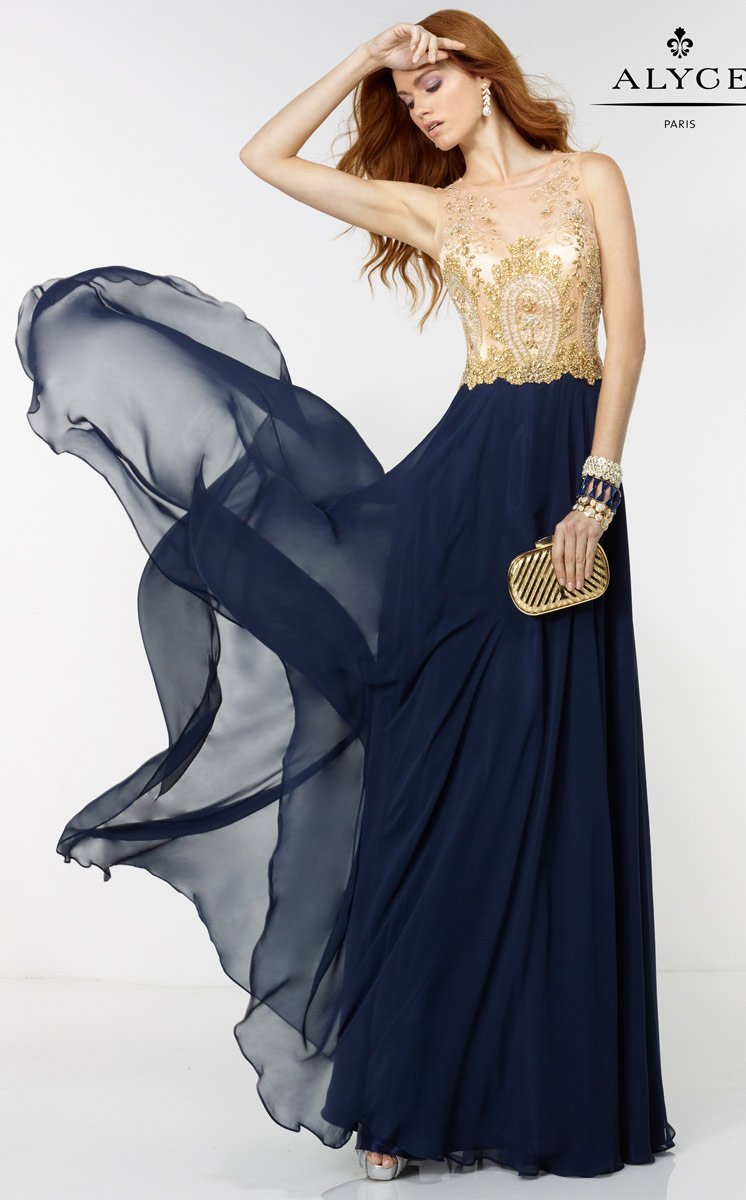 Alyce 6527 Navy/Navy/Gold