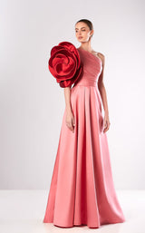 1 of 2 Edward Arsouni Couture FW657 Dress Rose