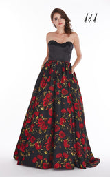 2 of 2 Angela and Alison 661120 Black Floral