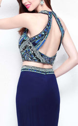 8 of 9 Primavera Couture 1594 Blue Multi