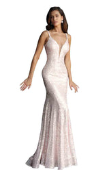 1 of 6 Jovani 66383 Light Pink