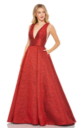 2 of 4 Mac Duggal 67098 Dress Burgundy