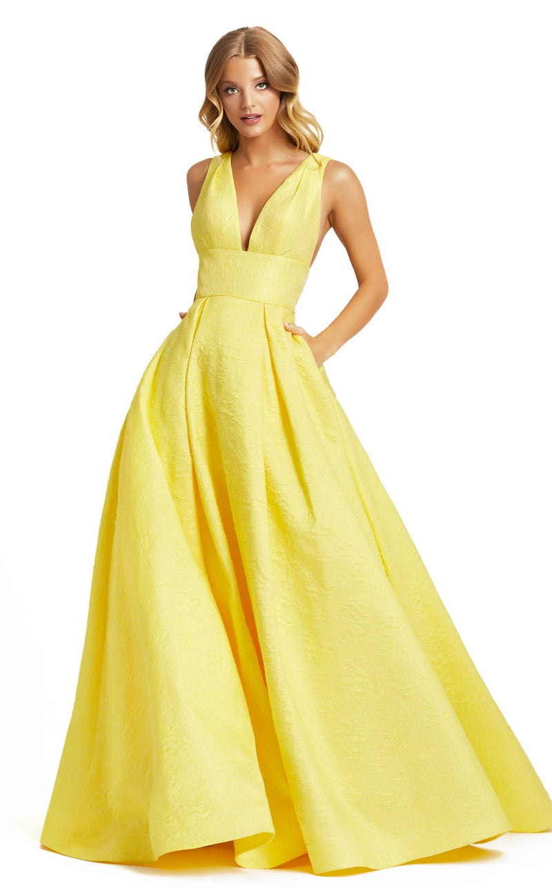 Mac Duggal 67098 Dress Lemon