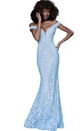 5 of 7 Jovani 67304 Light Blue