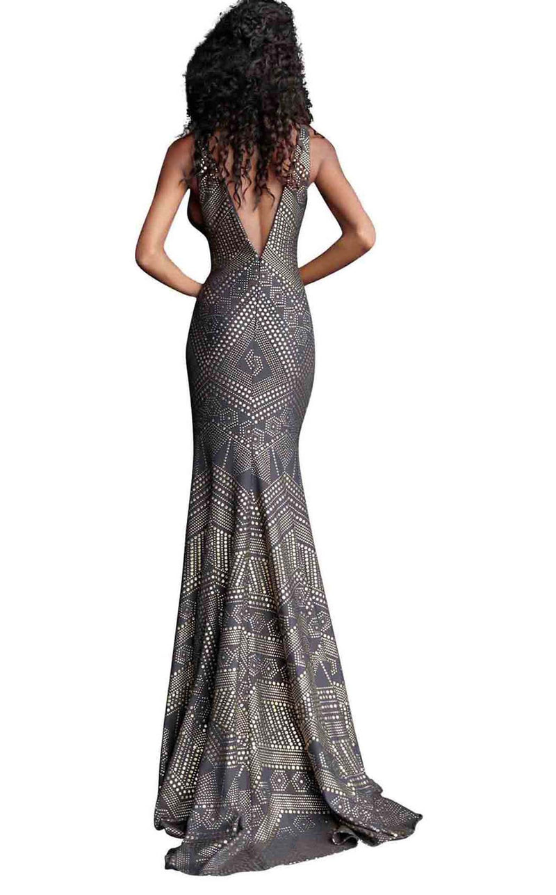 Jovani 67844 Navy/Gold