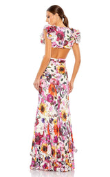 2 of 3 Mac Duggal 68107 Dress White-Multi