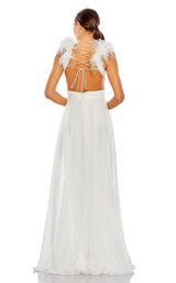 4 of 6 Mac Duggal 68113 Dress White