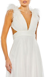 6 of 6 Mac Duggal 68113 Dress White