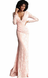 5 of 24 Jovani 68407 Peach