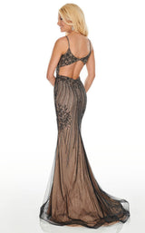 4 of 8 Rachel Allan 7000 Dress Black-Nude