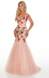 1 of 8 Rachel Allan 7001 Dress Blush-Multi