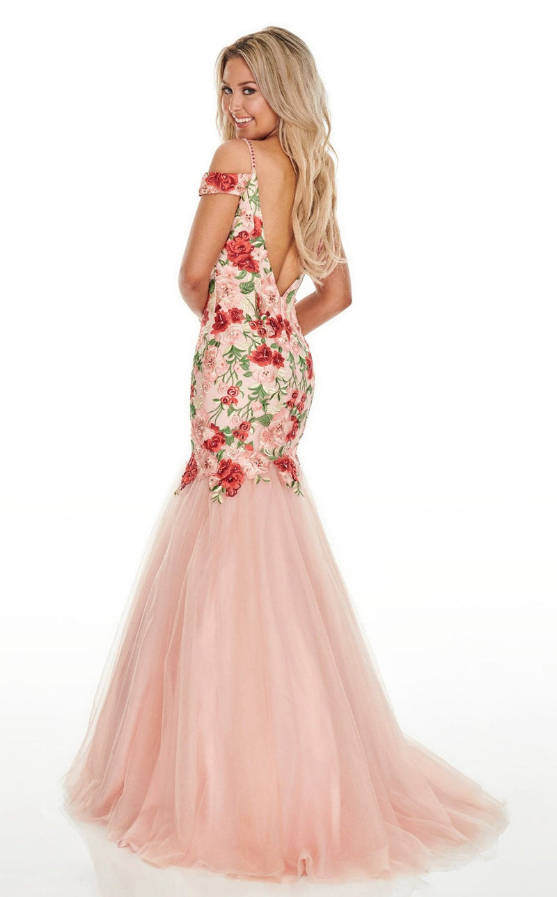 Rachel Allan 7001 Dress Blush-Multi