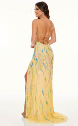 6 of 12 Rachel Allan 70017 Dress Yellow-Multi