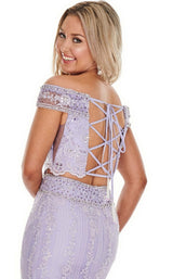 11 of 12 Rachel Allan 7007 Dress Lilac