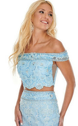 9 of 12 Rachel Allan 7007 Dress Powder-Blue