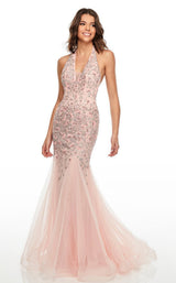 1 of 11 Rachel Allan 7008 Dress Blush-Silver