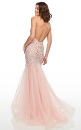 4 of 11 Rachel Allan 7008 Dress Blush-Silver