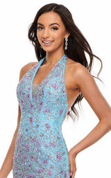 9 of 11 Rachel Allan 7008 Dress Powder-Blue-Lilac