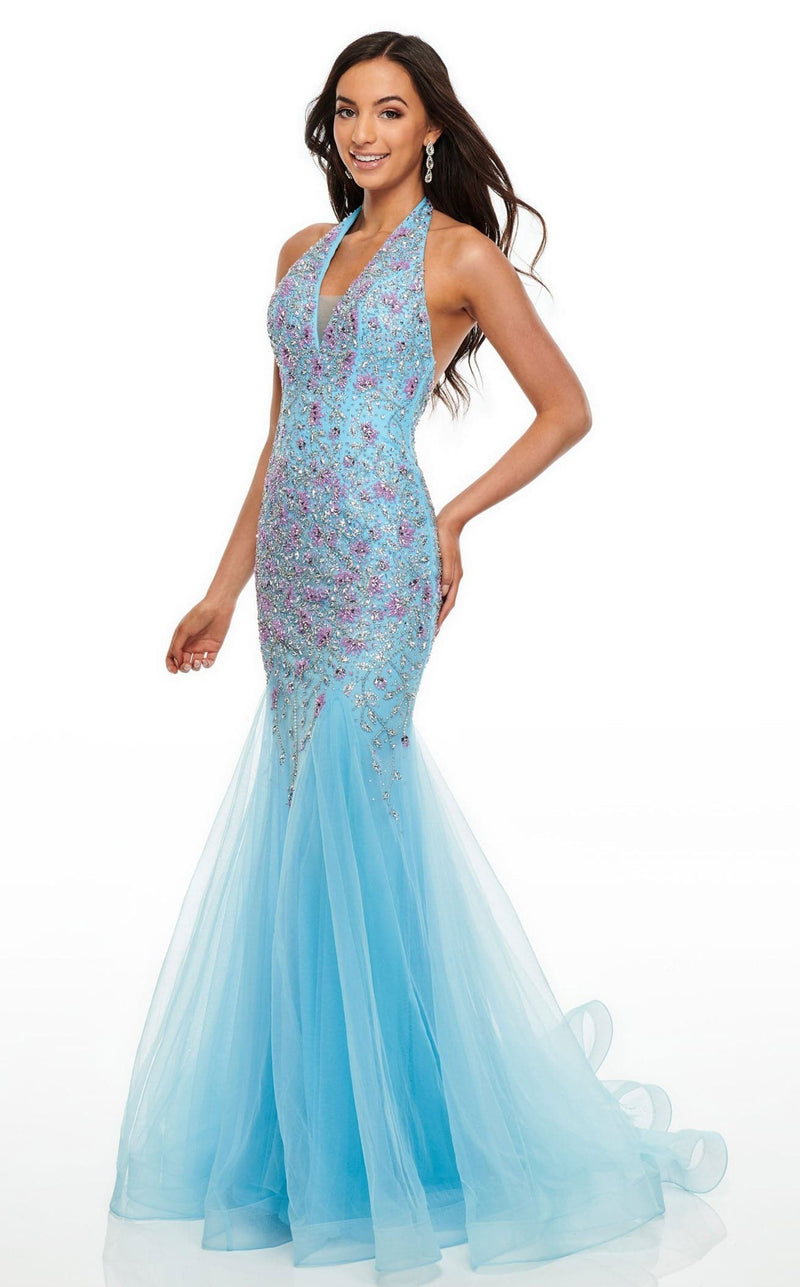 Rachel Allan 7008 Dress Powder-Blue-Lilac