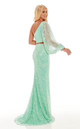 6 of 6 Rachel Allan 70131 Dress Aqua-Mint