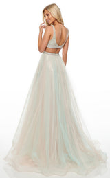 4 of 11 Rachel Allan 7015 Dress Blush-Aqua