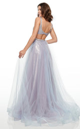 5 of 11 Rachel Allan 7015 Dress Lilac-Powder-Blue