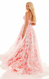 4 of 6 Rachel Allan 70160 Dress Hot-Pink-White