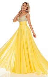 2 of 8 Rachel Allan 7018 Dress Yellow