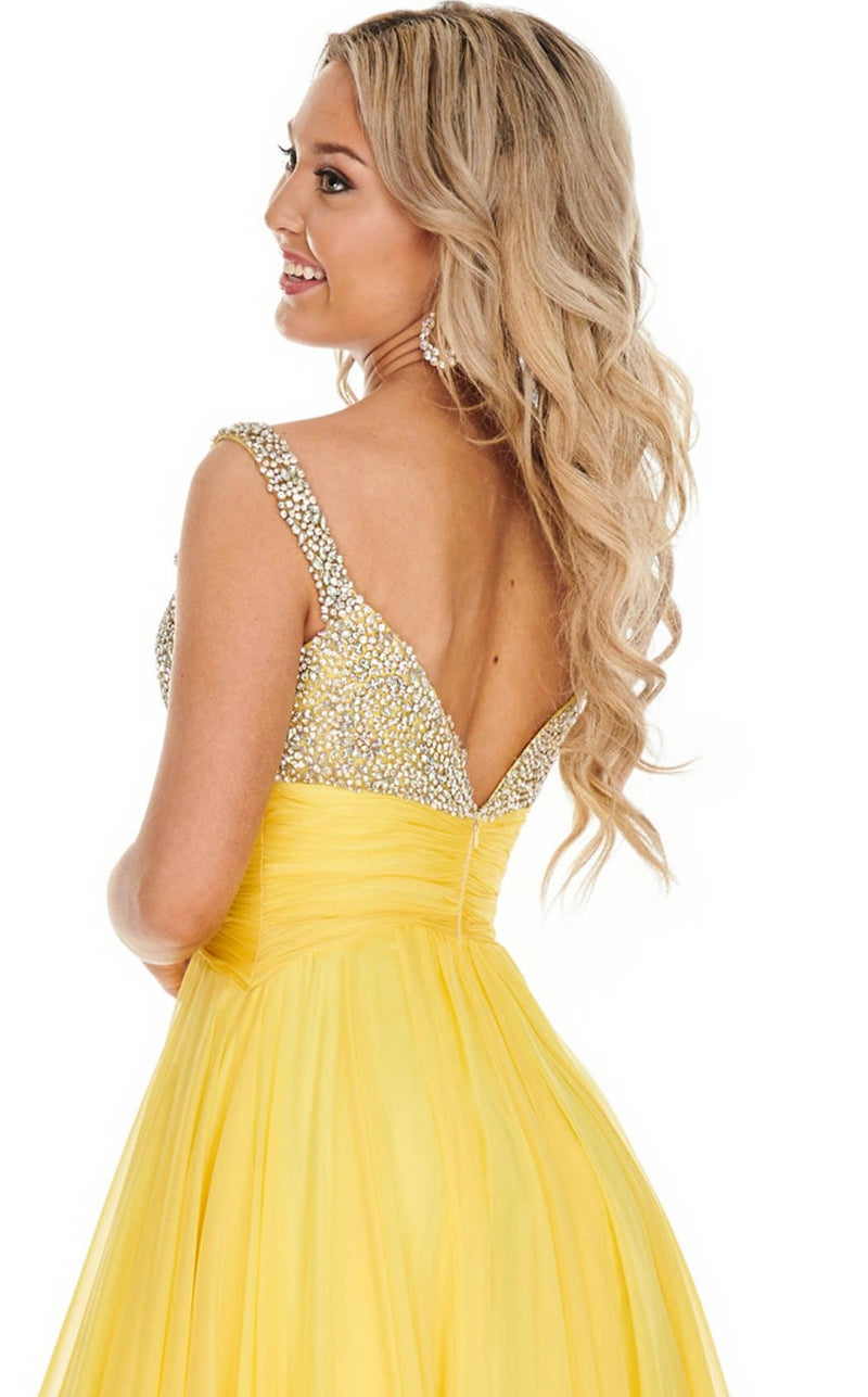 Rachel Allan 7018 Dress Yellow