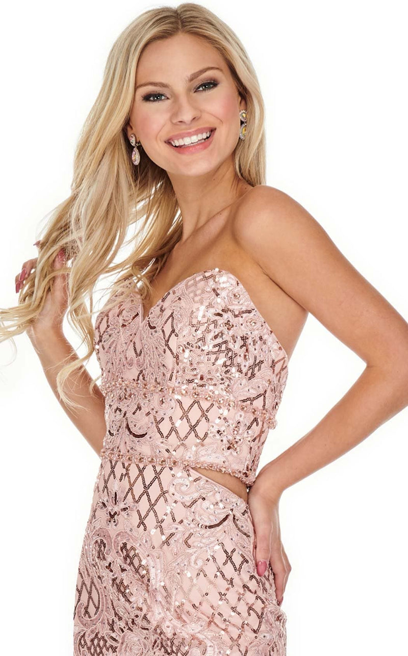 Rachel Allan 7020 Dress Blush